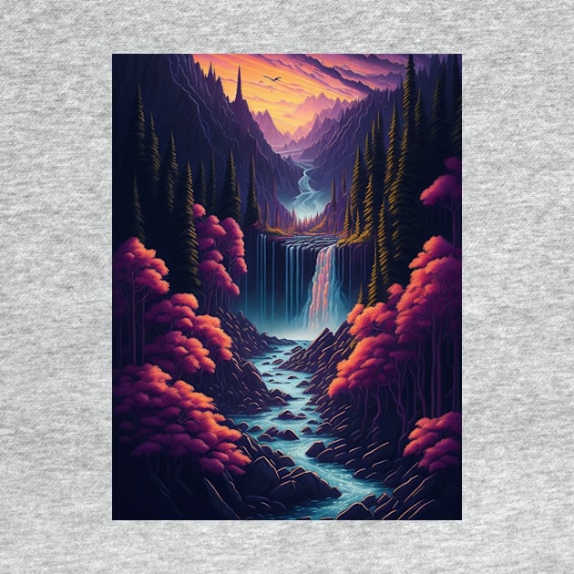 water fall t-shirt by HTA DESIGNS